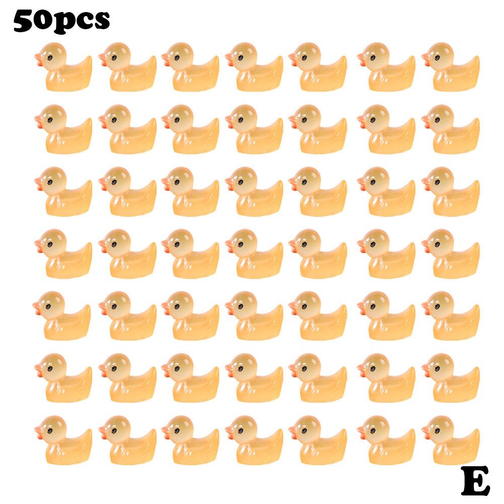 50/100 шт. Миниатюрные фигурки желтой утки, миниатюрные фигурки крошечной утки из смолы, ручная работа, микропейзаж, украшение для дома