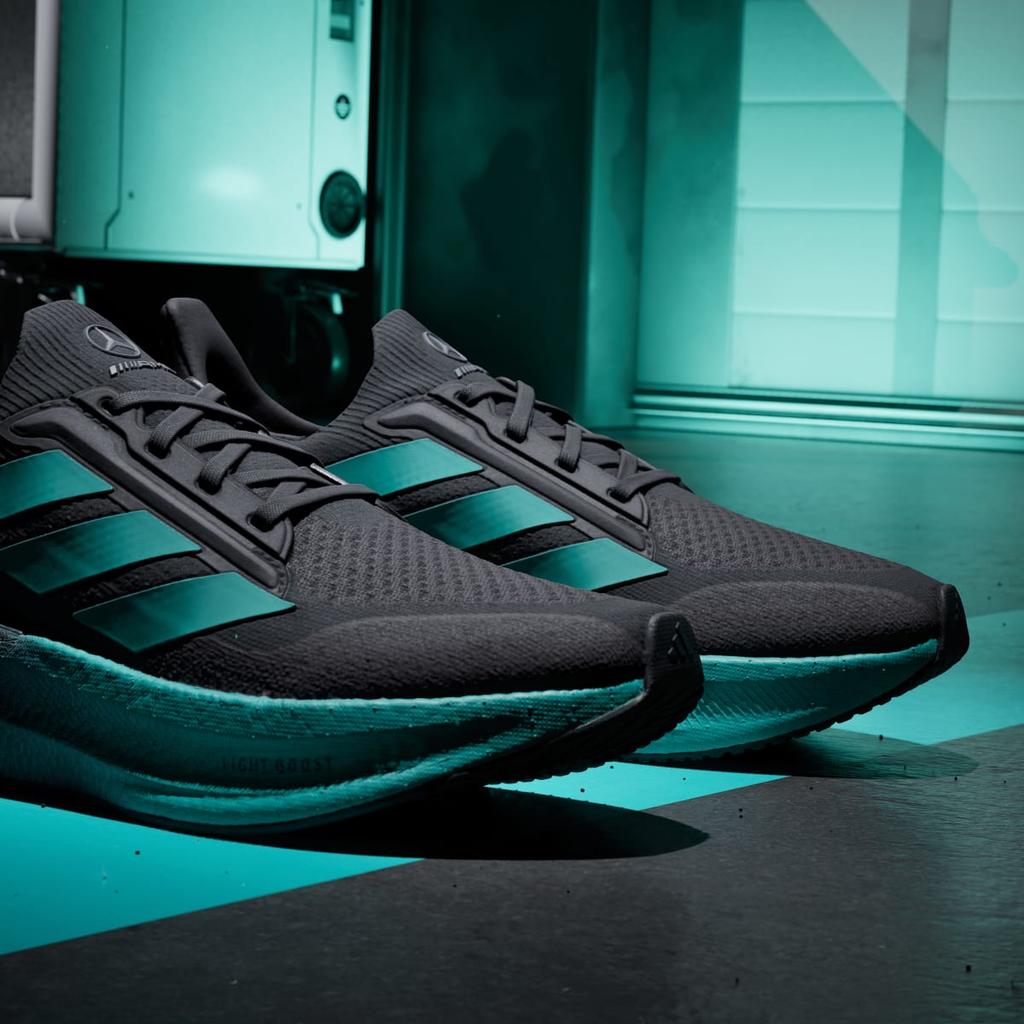 adidas MERCEDES-AMG PETRONAS FORMULA ONE TEAM Ultraboost 5X M JR9386 Мужская спортивная обувь для тренировок Черный / Мятный Раш / Металлик Железо
