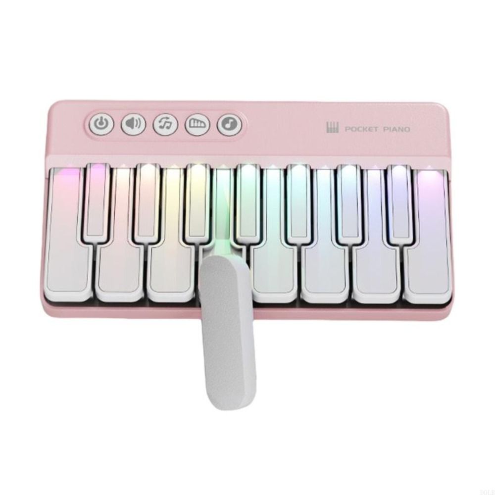 Portable Design Learning Piano Keyboard 7 Colors LED Electronic Organ Keyboard Birthday Gift