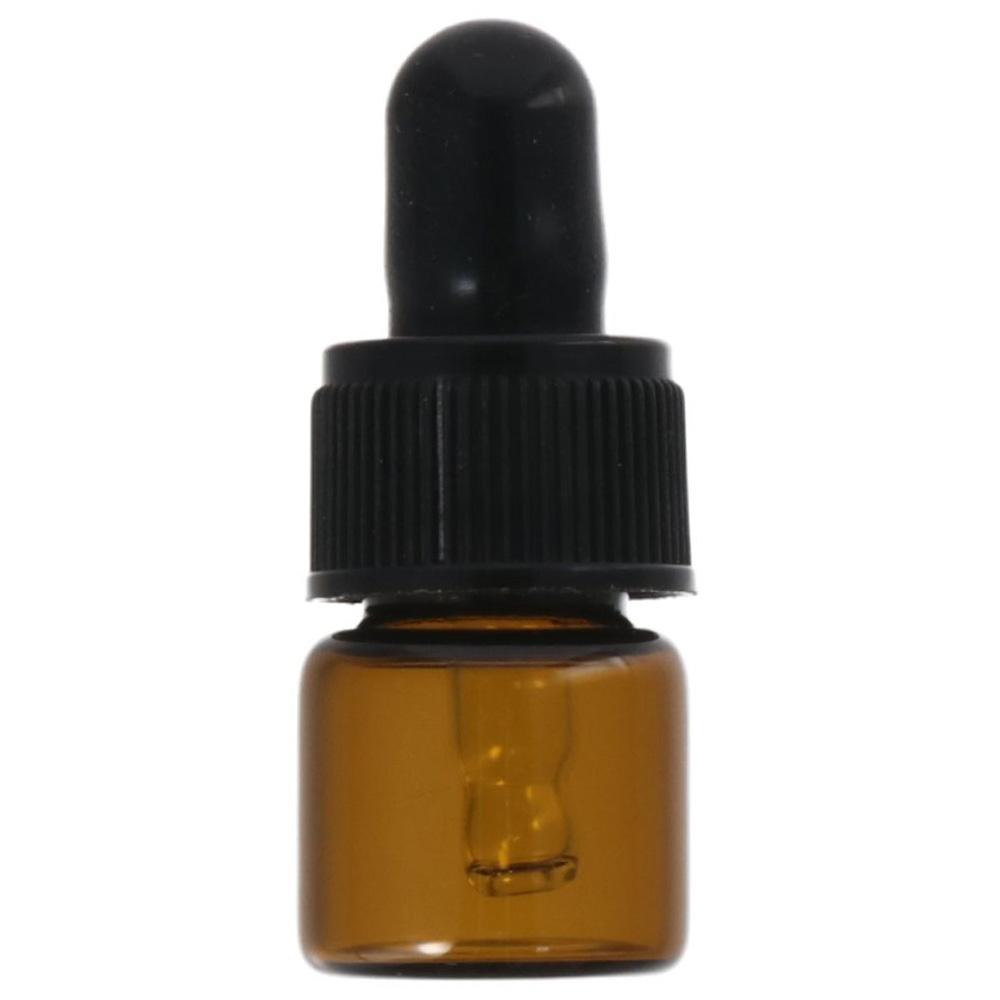 1/15 шт. коричневые бутылки-капельницы круглые 1 мл пустой образец янтарного стекла бутылки-капельницы эфирные масла