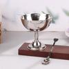Stainless Steel Dessert Cup Vintage Durable Pudding Milk Jelly Ice Cream Cup Bowl Salad Bowl Dessert Fruit Plate Snack Dish