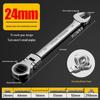 Double Head Reversible Quick Ratchet Wrench Set: Adjustable, Open End, Torx, Automotive Repair Tool.