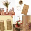 100 м Натуральный джутовый шпагат Искусства DIY Поделки Подарочная подвесная упаковочная веревка Ручная работа Тонкая нить Прочный упаковочный шпагат