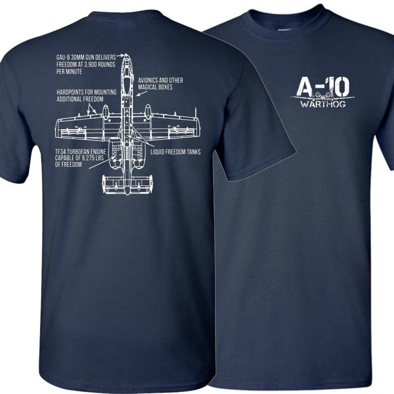 A10 Warthog Attacker Aircraft Freedom Tshirt Summer Cotton Short Sleeve ONeck Mens T Shirt New S3XL