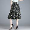 Юбка-бюст женская летняя плиссированная юбка с цветочным принтом и высокой талией, женская драпированная универсальная шифоновая юбка, весенняя женская маленькая