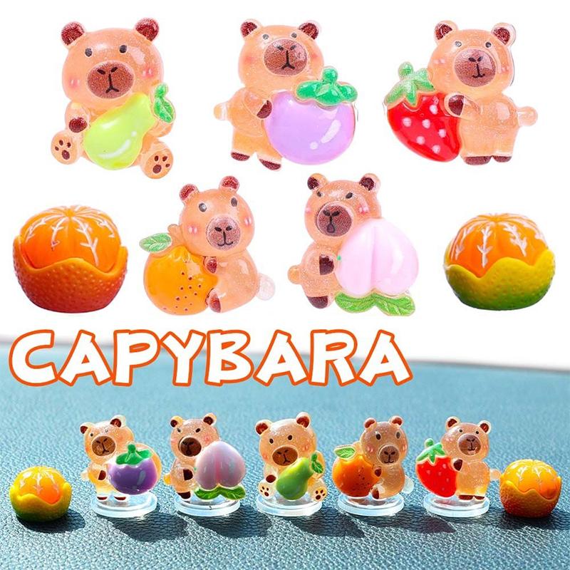 5 шт. мультяшная капибара, украшения для приборной панели автомобиля, симпатичные креативные капибара, украшения для автомобиля, аксессуары, подарки