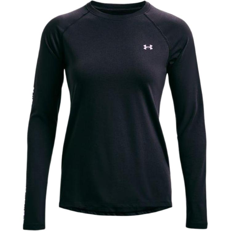 Under Armour Тренировочная графическая футболка с круглым вырезом, принтованным логотипом и длинным рукавом, женский топ, ночной пурпурный 1370761-590