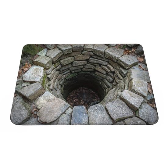 3D Ковер с оптической иллюзией Реалистичная яма Нескользящий коврик для пола Ковер-прихожая Бездонная яма Коврик для гостиной Спальни Игровой комнаты Декор