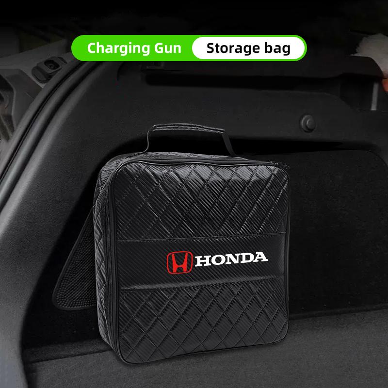 rlbn5 Car Storage Bag Leather Organizer For Honda Jazz Prelude Insight Odyssey Vezel CRZ 5th City CRX Pilot B-series D-series H-series