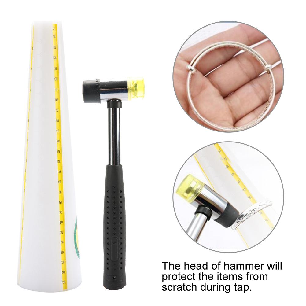 Мандор для измерения браслетов Пластиковый стержень для определения размера и Ювелирный молоток Набор инструментов для ремонта и изготовления