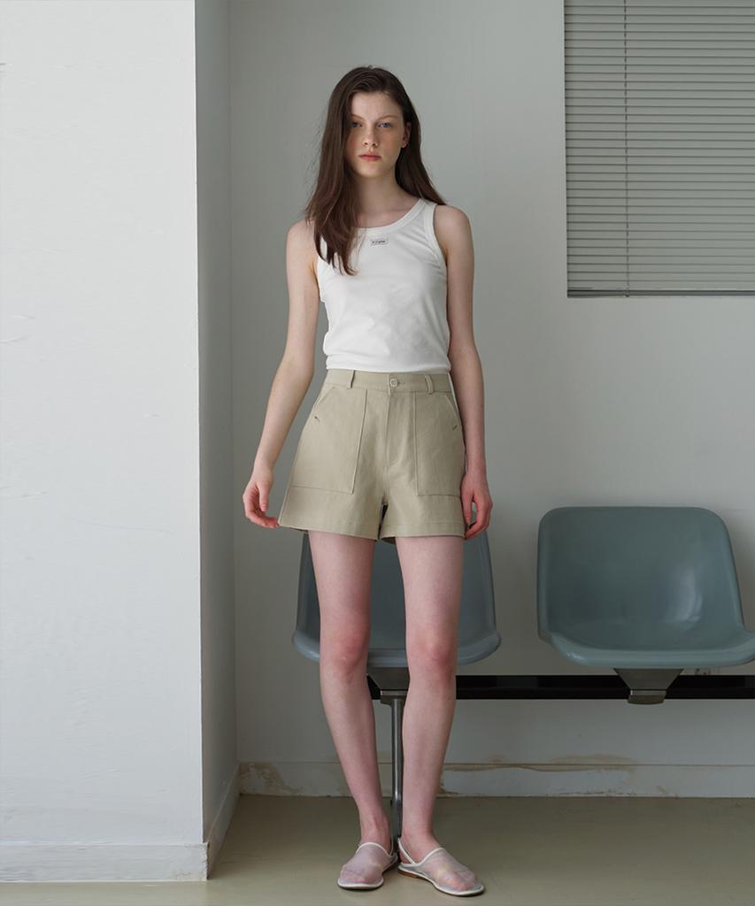 BUT'TON Pocket Button Shorts (Khaki)
