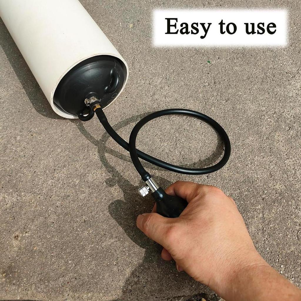 Резиновая надувная заглушка для труб для сантехнических испытаний с ручным насосом и шлангом