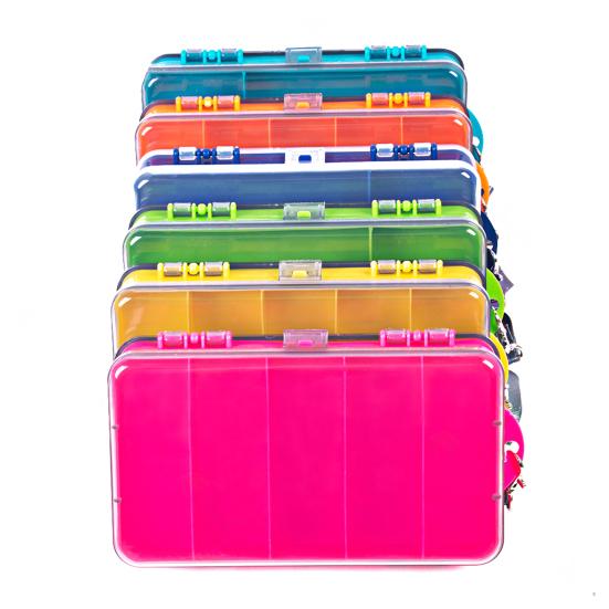 Двусторонняя коробка для приманок большой вместимости, легкая, из АБС-пластика, с отсеками, для рыбалки