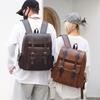 Large Capacity Men's Backpack Multi-Function PU Backpack Travel Computer Bag Women Backpack