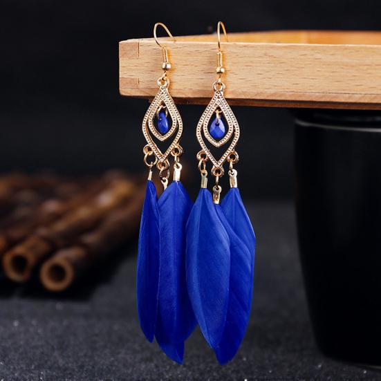 Women Drop Earrings Synthetic Feather Bohemia Creative Tassels Dangle Earrings Dangle Earrings Prom Jewelry