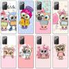 Cartoon Owl Cute Owls Phone Case For Samsung Galaxy S20 S21 FE S10 Lite Note 20 10 Lite S8 S9 S10E S10 Plus Ultra Black Cover