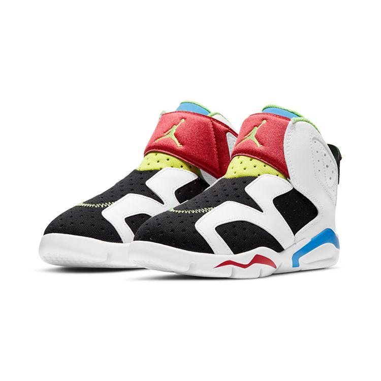 Air Jordan 6 Retro Little Flex PS Multi White Детские кроссовки Ghost-Green Black Coast CT4416-103