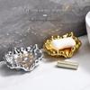 Luxury Electroplated Soap Dish with Drainage - Punch-Free Wall-Mounted Holder