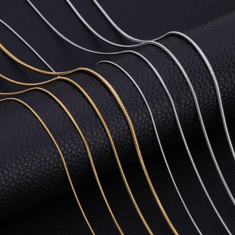 European & American Stainless Steel Snake Bone Necklace for Men & Women