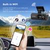 4K Ultra HD Dual Lens Auto Dash Recorder, Super Wide Angle Night Vision, Front Rear Recording with WiFi & Built-in GPS Module
