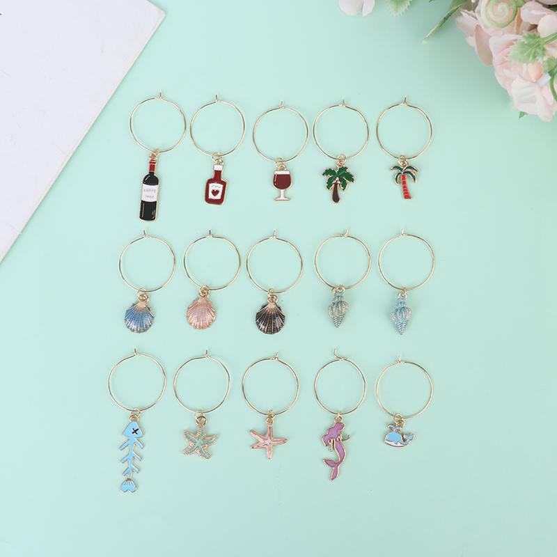 15Pcs Wine Glass Charms Markers Tags Identification Wine Bachelorette Tasting