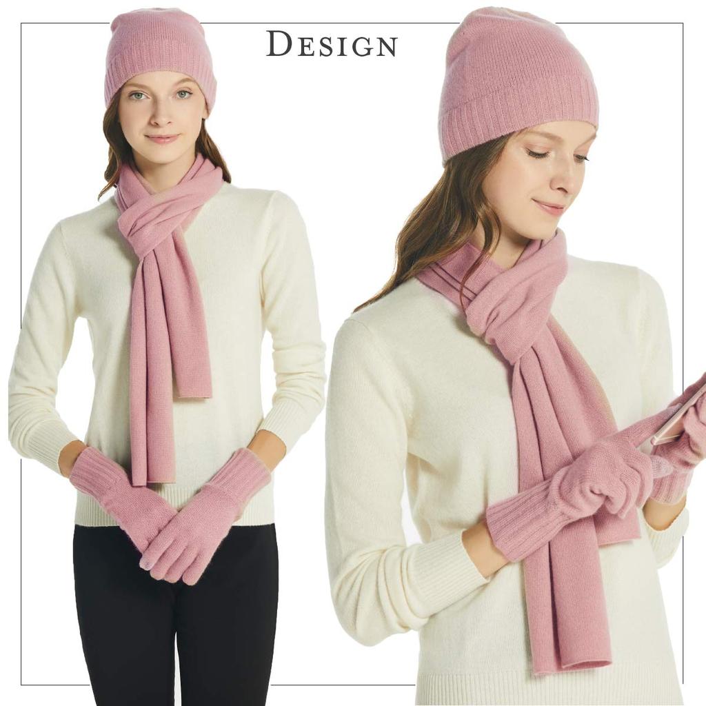 EURKEA Cashmere Simple Day Women's Scarf/Stole, 100% Cashmere, Design, Valentine's Day/White Gift, KASHIMIA20-D (Mauve)