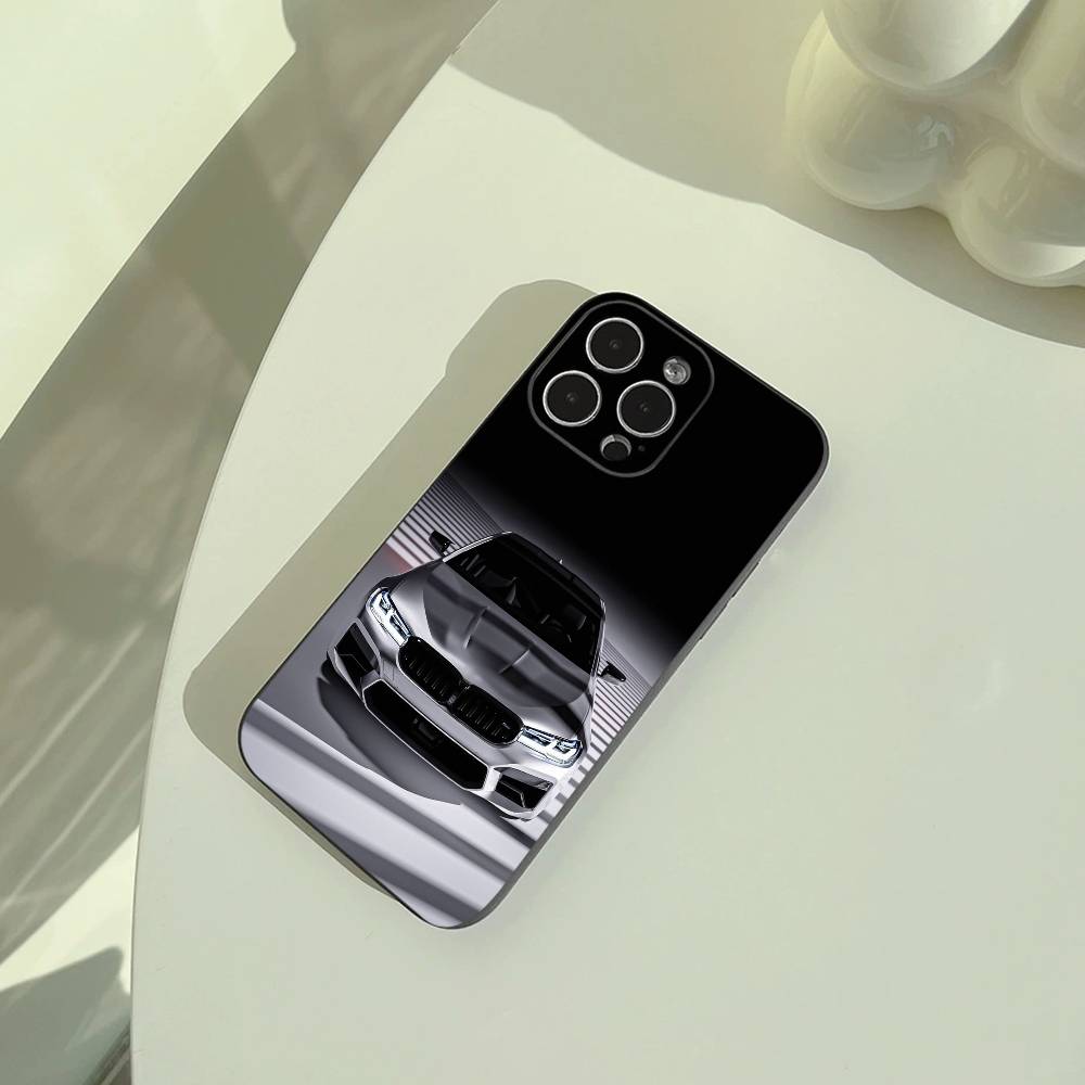 Car-B-W-5 Series-M5 Phone Case For iPhone 17,16,15,14,13,12,11 Pro Max,16/15/14Plus,XS Soft Black Cover