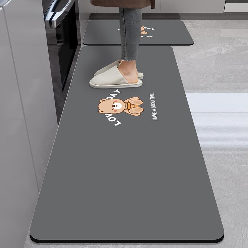 Коврик для пола кухни Diatom Mud Dirty Anti-slip Mat Simple Air-Soaching Water Absorbing Mat Home Easy to Cleaning Long Foot Mat