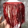 1.1 Yards Laser Shiny Tassel Fringe Trim Lace Ribbon Tassels Christmas Decor Curtains Latin Dance Dresses Skirt Fringes Sewing