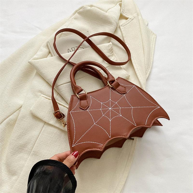 Summer Handbag New European and American Fashion Creative Embroidery Thread Spider Bag Personalized Foreign Style Solid Color Women's Bag PU Messenge