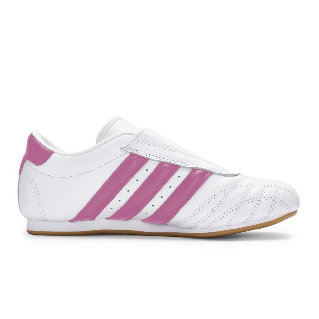 Adidas Originals Taekwondo Slip Resistant And Abrasion Resistant Coverage Low top Training Shoes Unisex White Rose Red JQ4774(Team80-S-BOX)