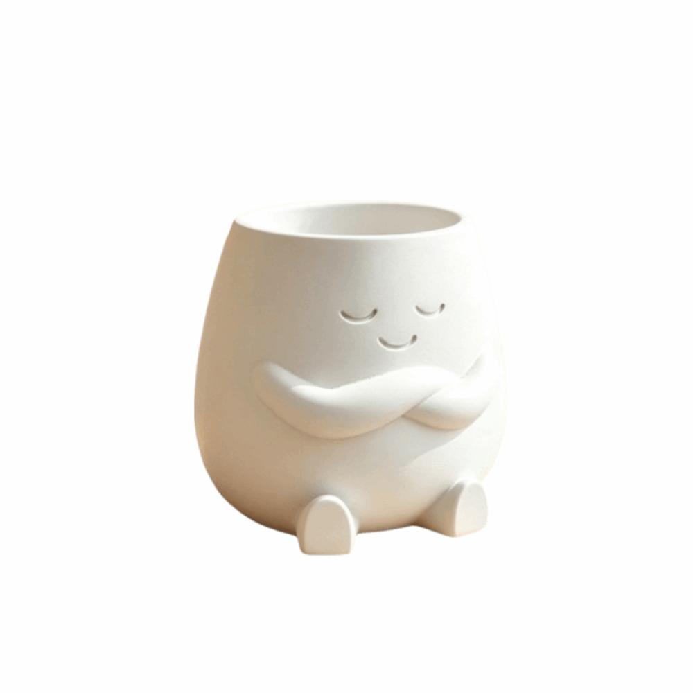 Stylish Design Head Planter Mini Size Desktop Decoration Landscape Plant Pot Home Decor