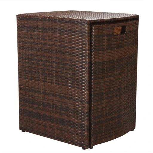 Vidaxl 3-Cz. Zestaw Mebli Bistro Z Poduszkami, Rattan Pe, Brązowy