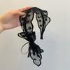 Korean Style Lace Hair Band Ribbon Hair Hoop Temperament Bow Headband  Girls