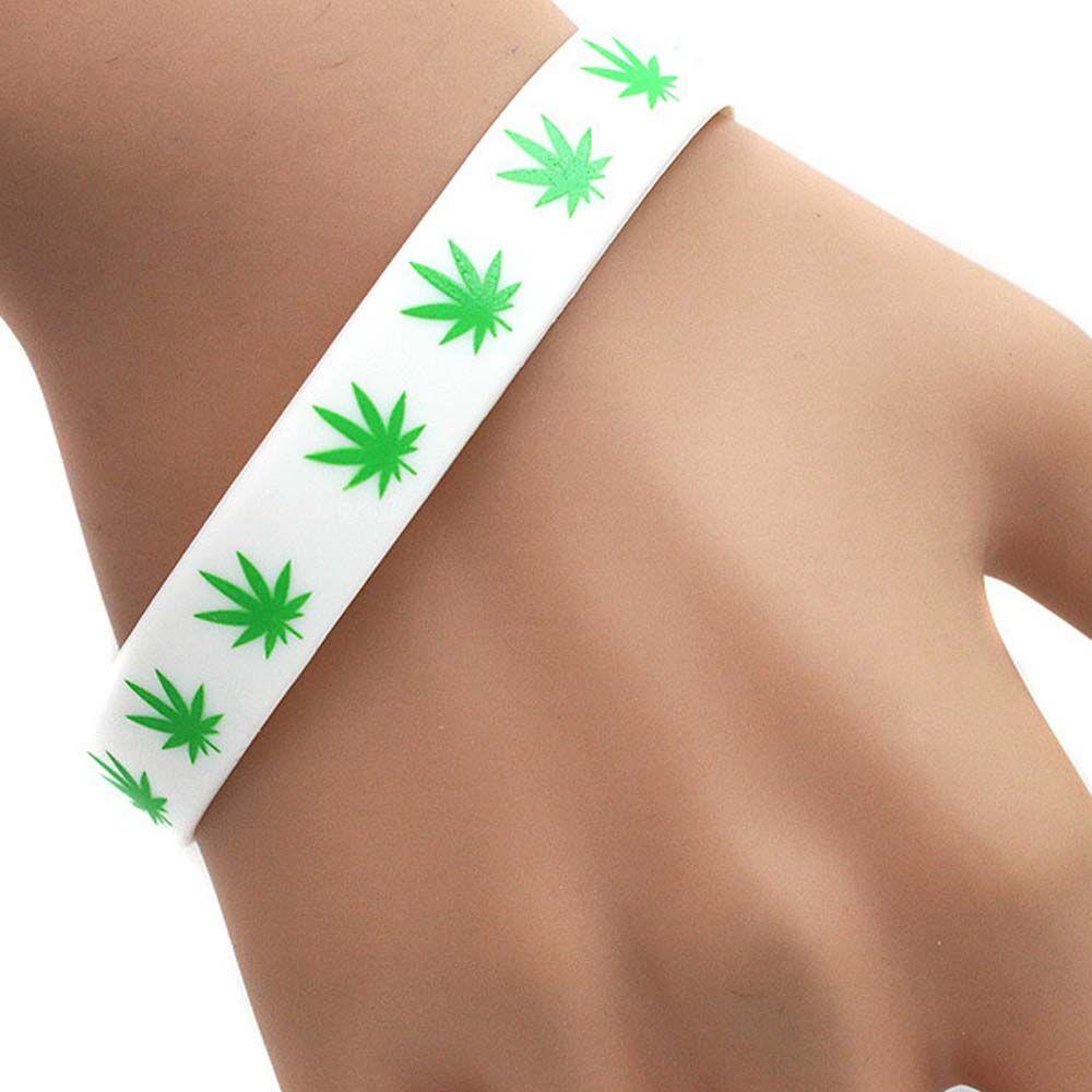 Jewelry Creative Waterproof Sports Wristband Maple Leaf Bracelet Silicone Bracelet Wristband Bangle