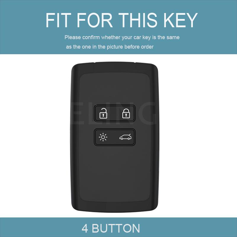 For Renault Captur Koleos Kadjar Zoe Arkana Espace Clio Megane Grand Scenic Sandero Dacia Anti-dust Card Car Key Case Cover