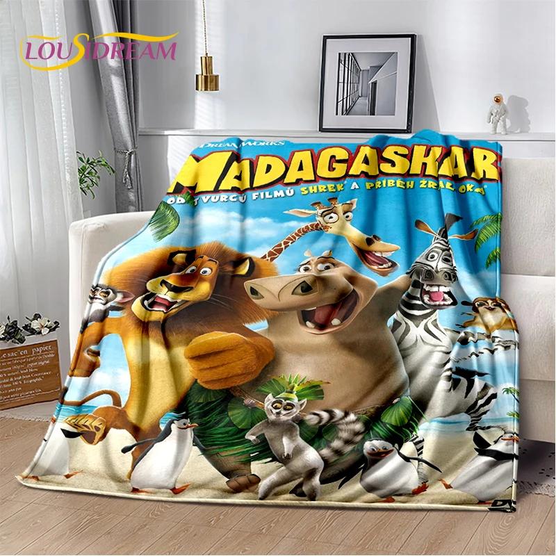 Милые пингвины из мультфильма «Мадагаскар» Плед, Мягкий плед для дома, спальни, кровати, дивана, пикника, путешествий, офиса, Покрывало, Подарок для ребенка