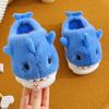 Children's Cartoon Shark Winter Indoor Non-Slip Cotton Slippers for Boys and Teens
