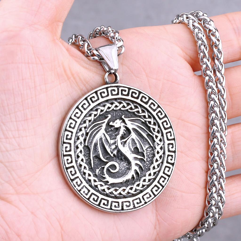 Скандинавский Викинг Ворон Дракон Животное Ожерелье Различные Мужские Амулет Одина Подвеска Нержавеющая Сталь Мода Винтажные Украшения