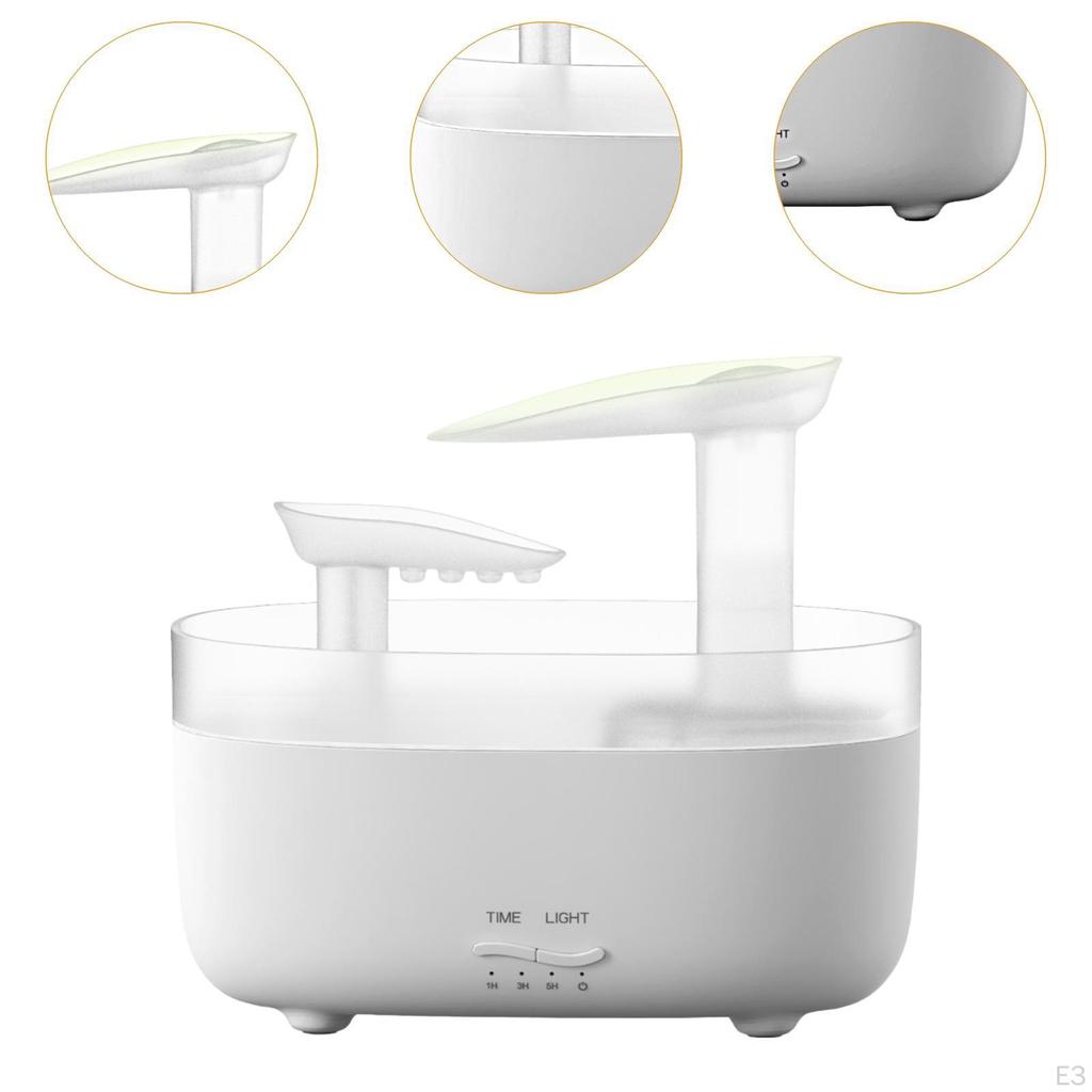 Air Humidifier Essential Oil Diffuser Auto Off Switch Yoga Silent Living Room Ambient Light Settings