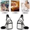 Waterproof PVC Sports Chest Bag Large Capacity Adjustable Transparent Crossbody Bag Lightweight Design Transparent Material