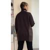 Dimanaf 2025 New Women Two-Piece Sweaters Coat Patchwork Wadded Knitting Loose Sweater
