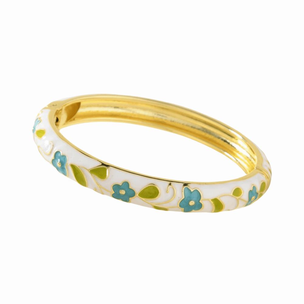 Zinc Zinc Zinc Alloy Enamel Bracelet Floral Motifs Flower Texture Bracelet Dropped Glaze Bracelet African