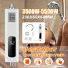 5500W 220V LED Intelligent Instant Electric Water Heater Temperature Adjustable Heater Bathroom Shower Kitchen Heater