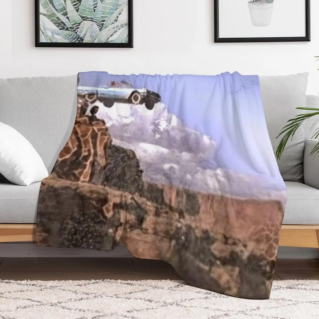 Off The Cliff Throw Blanket Cozy Light Blanket for Travel Camping Picnic