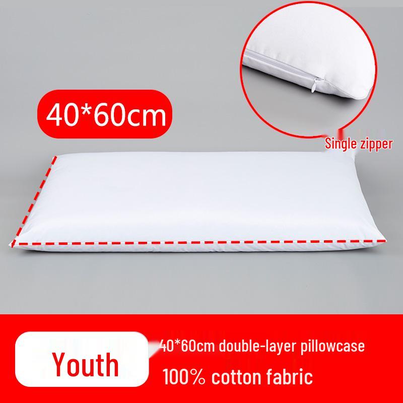 Наволочка для подушки с гречневой лузгой: Чистый хлопок, Двойная молния, Утолщенный, Безопасный для детей мешок для наполнителя подушки, Домашний текстиль.