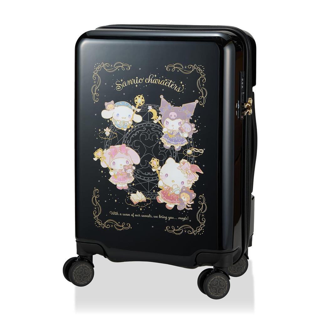 Suitcase S Size with Cup Holder Sanrio Characters Magical [Siffle] Carry-on SA9.Black