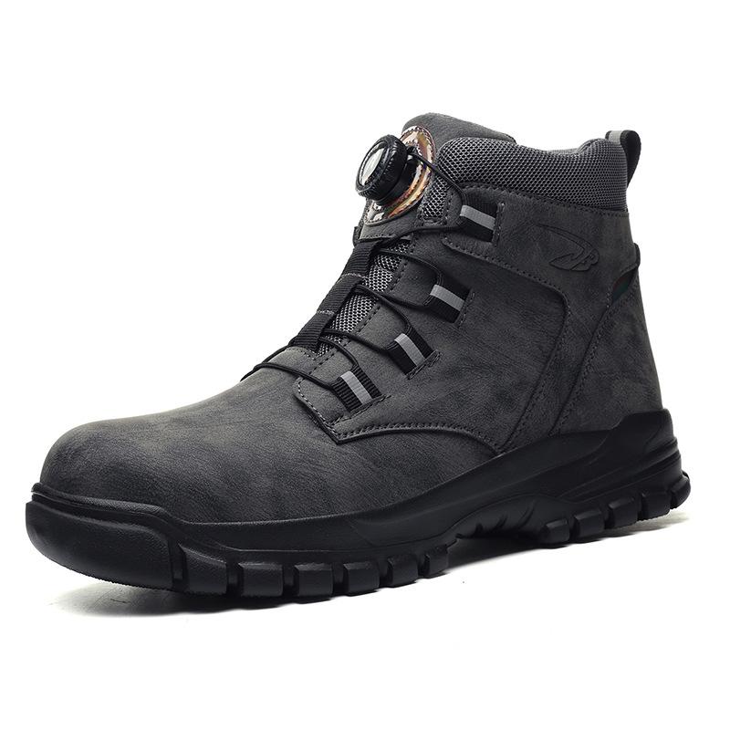 TEMU safety boots, anti-smashing, anti-piercing, anti-splashing and anti-skid work boots, universal labor urance shoes for all seasons