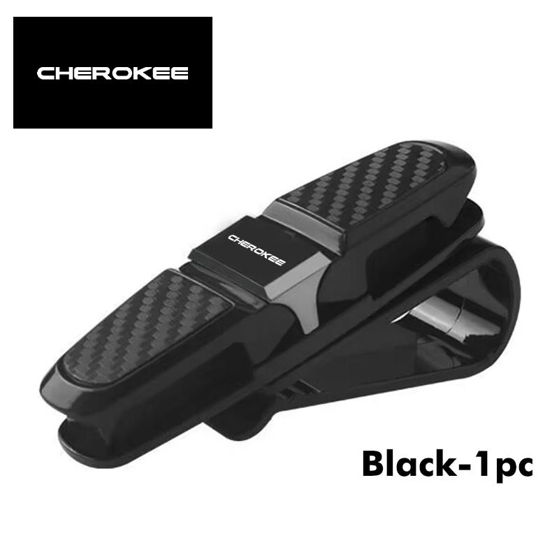 AKI2 Car Sun Visor Glasses Storage Clip Sunglasses Clips Card Ticket Holder For Jeep JK Gladiator Cherokee Compass Renegade Patriot