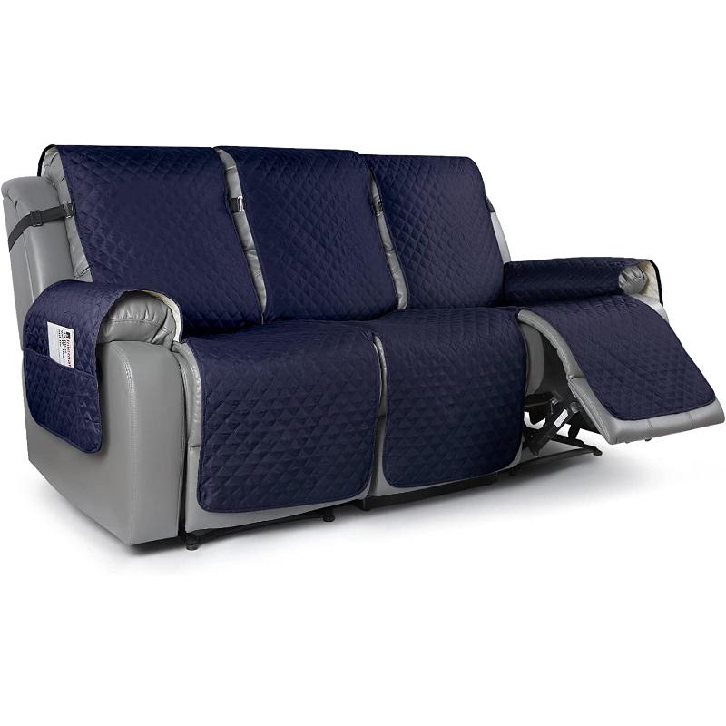 3 Seat Non-Slip Recliner Chair Cover Sofa Slipcover Reversible Pet Cover Protector Couch Cover